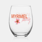 カスタマイズ可能なフローラサマーバックヤードパーティー ステムなしワイングラス (裏面)