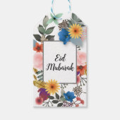 カスタマイズ可能なフローラデザインラベル ギフトタグ (正面)