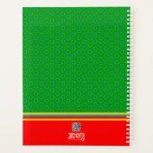 カスタマイズ可能なフローラハート名かわいらし黄色 プランナー手帳 (裏面)