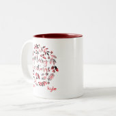 カスタマイズ可能なフローラプレイドメリークリスマス ツートーンマグカップ (正面左)