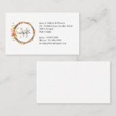 カスタマイズ可能なフローラモノグラム秋群 名刺 (正面/裏面)