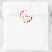 カスタマイズ可能なフローラリップバルブラベル ラウンドシール (バッグ)