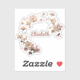 カスタマイズ可能なフローラ名シール シール