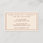 カスタマイズ可能なフローラ名刺 名刺 (裏面)