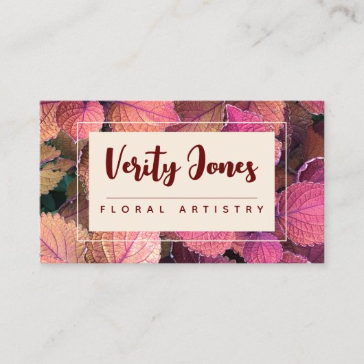 カスタマイズ可能なフローラ名刺 名刺 (正面)