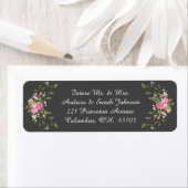 カスタマイズ可能なフローラ差出人住所ラベル ラベル (インサイチュ)