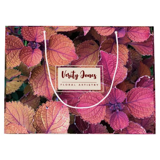 カスタマイズ可能なフローラ抱き枕 ラージペーパーバッグ (正面)