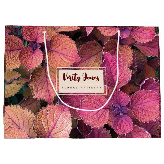 カスタマイズ可能なフローラ抱き枕 ラージペーパーバッグ (裏面)