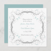 カスタマイズ可能なフローラ日付カードの保存 セーブザデート (正面/裏面)