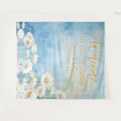 カスタマイズ可能なフローラ水結婚色の背景 タペストリー (正面(横))