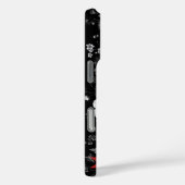 カスタマイズ可能なフローラ白黒赤いモチーフ Case-Mate iPhoneケース (裏面 / 右)