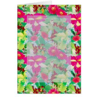 カスタマイズ可能なフローラ空白のD6グリーティングカード