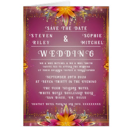 カスタマイズ可能なフローラ結婚式招待状