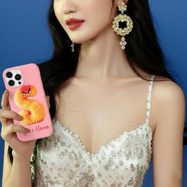 カスタマイズ可能なフワフワのモンスターSイニシャル iPhone 16 PRO MAXケース