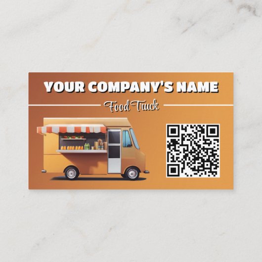 カスタマイズ可能なフードトラックの名刺 名刺 (裏面)