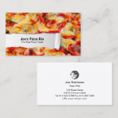 カスタマイズ可能なフードピザクローズアップビジネスカード 名刺 (正面/裏面)