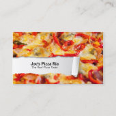 カスタマイズ可能なフードピザクローズアップビジネスカード 名刺 (正面)