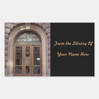 カスタマイズ可能なブックラベルのライブラリから 長方形シール