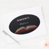 カスタマイズ可能なブックラベル 楕円形シール (封筒)