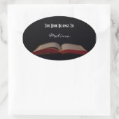 カスタマイズ可能なブックラベル 楕円形シール (バッグ)