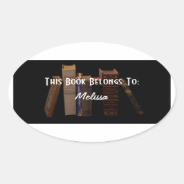 カスタマイズ可能なブックラベル 楕円形シール