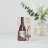 カスタマイズ可能なブドウ酒用ブドウのつる植物の名刺 名刺 (スタンド正面)