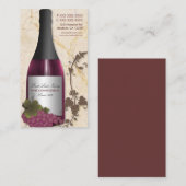 カスタマイズ可能なブドウ酒用ブドウのつる植物の名刺 名刺 (正面/裏面)