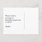 カスタマイズ可能なブライダルシャワーはがき インビテーションポストカード (裏面)