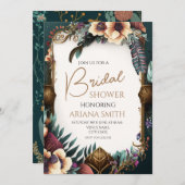 カスタマイズ可能なブライダルシャワーカード 招待状 (正面/裏面)