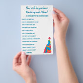 カスタマイズ可能なブライダルシャワークイズゲーム チラシ (ハンドル)