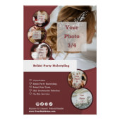 カスタマイズ可能なブライダルパーティヘアスタイリングサービス ポスター (正面)