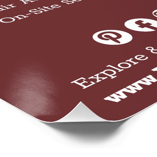 カスタマイズ可能なブライダルパーティヘアスタイリングサービス ポスター (コーナー)