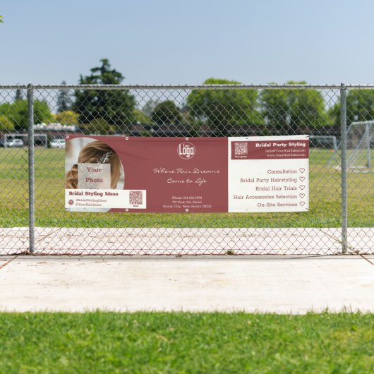 カスタマイズ可能なブライダルパーティヘアスタイリングサービス 横断幕 (インサイチュ)