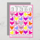 カスタマイズ可能なブライダルビンゴゲームカード サンキューカード (正面/裏面)