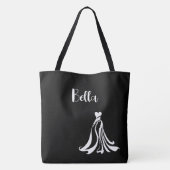 カスタマイズ可能なブライダルブティックトートバッグ財布 トートバッグ (裏面)