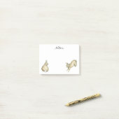 カスタマイズ可能なブラウンのバニー- ポストイット (デスク上)