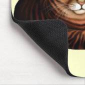カスタマイズ可能なブラウン睡眠の虎猫猫のマウスパッド マウスパッド (コーナー)