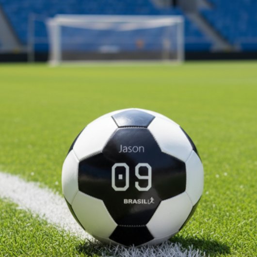 カスタマイズ可能なブラジルサッカー モノクロギア サッカーボール