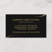 カスタマイズ可能なブラックおよび金ゴールドプロフェッショナル事業 名刺 (裏面)