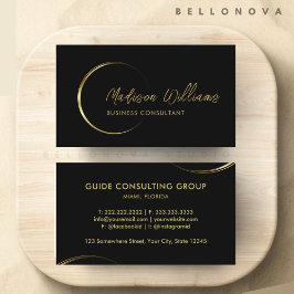 カスタマイズ可能なブラックおよび金ゴールドプロフェッショナル事業 名刺