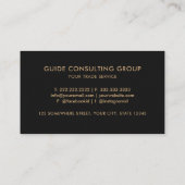 カスタマイズ可能なブラックスペースコスモスプロフェッショナル 名刺 (裏面)