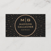 カスタマイズ可能なブラックスペースコスモスプロフェッショナル 名刺 (正面)