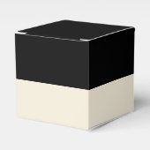 カスタマイズ可能なブラック&エッグシェルカラーブロックのビーフボックス フェイバーボックス (正面サイド)