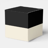 カスタマイズ可能なブラック&エッグシェルカラーブロックのビーフボックス フェイバーボックス (裏面サイド)