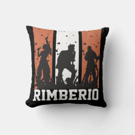 カスタマイズ可能なブラック&オレンジのヴィンテージコンサート クッション