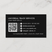 カスタマイズ可能なブラック＆ホワイトプロフェッショナル 名刺 (裏面)