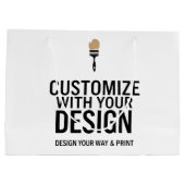 カスタマイズ可能なブランク12x9" ビジネス 会社 ラージペーパーバッグ (裏面)