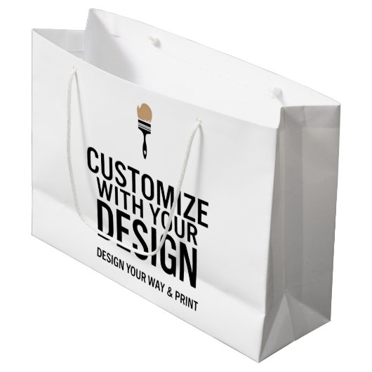 カスタマイズ可能なブランク12x9" ビジネス 会社 ラージペーパーバッグ (正面アングル)