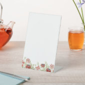 カスタマイズ可能なブルゴーニュのワイルドフラワーサイン 台座サイン (インサイチュ)