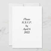 カスタマイズ可能なブルゴーニュ赤ちゃんブルー結婚フラワー 招待状 (裏面)